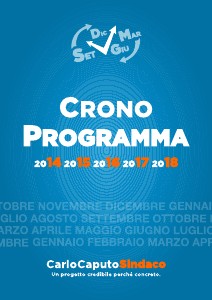 Carlo Caputo Sindaco: Il Cronoprogramma Cronoprogramma