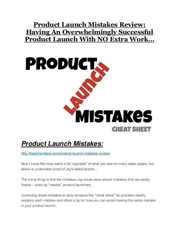 Product Launch Mistakes Review-$32,400 bonus & discount