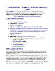 marketingViral Mobilio review & Viral Mobilio (Free) $26,700 bonuses
