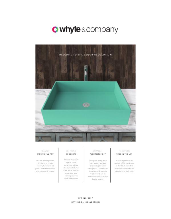 Whyte and Company Collections Spring 2017 Bathroom Collection