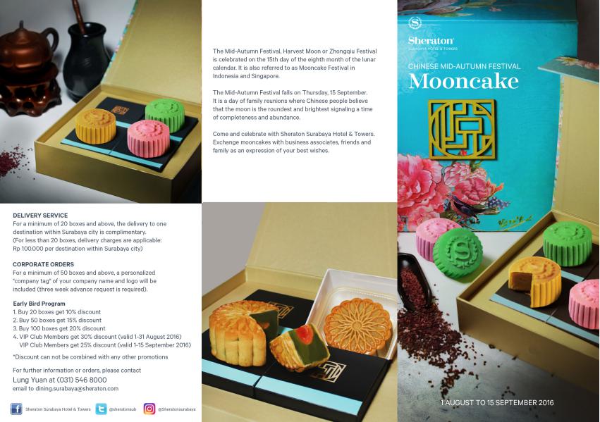 Mooncake Order Form - Sheraton Surabaya Hotel & Towers 2016