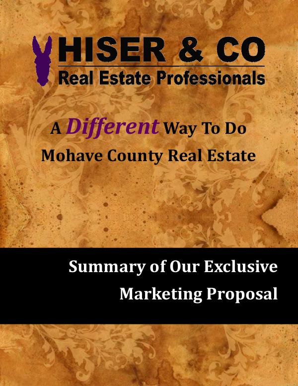 Hiser & Co Exclusive Marketing Plan HC Marketing plan for HUD