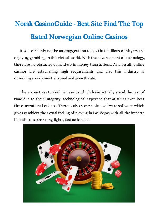 Norsk CasinoGuide - Best Site Find The Top Rated Norwegian Online Cas Norsk CasinoGuide - Best Site Find The Top Rated N