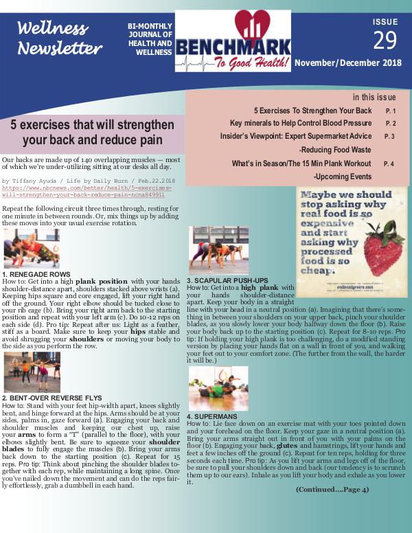 BMK Wellness Newsletter Nov - Dec 2018