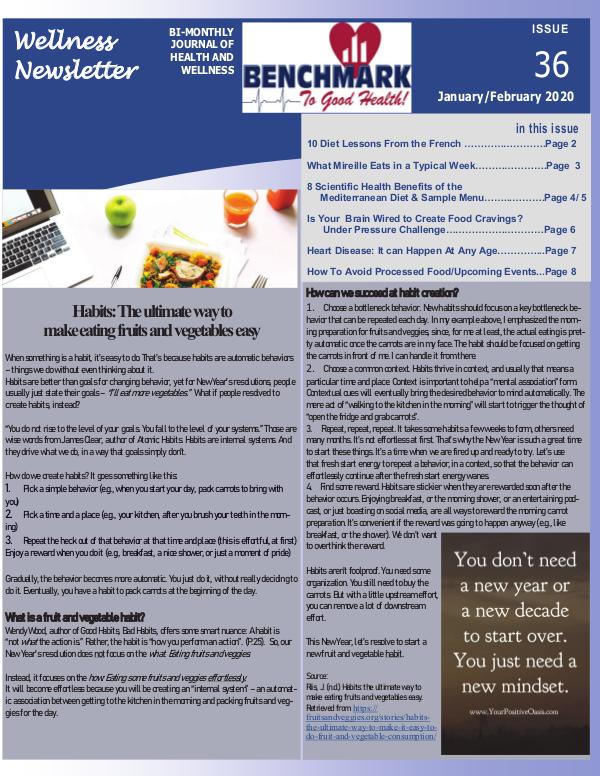 BMK Wellness Newsletter January-February 2020