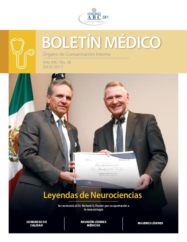 BOLETÍN MÉDICO No. 38  • Julio 2017