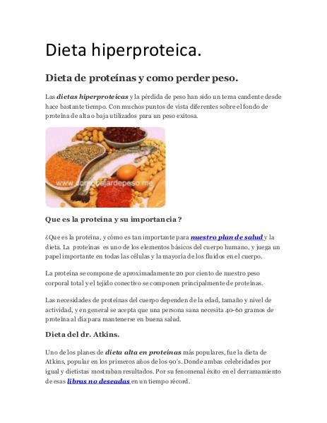 Dieta hiperproteica. Dieta hiperproteica.