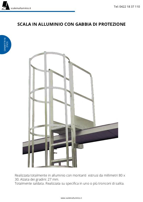 scale con gabbia di protezione Scala con gabbia saldata