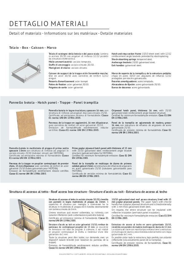 scale retrattili Scale retrattili dettaglio materiali utilizzati