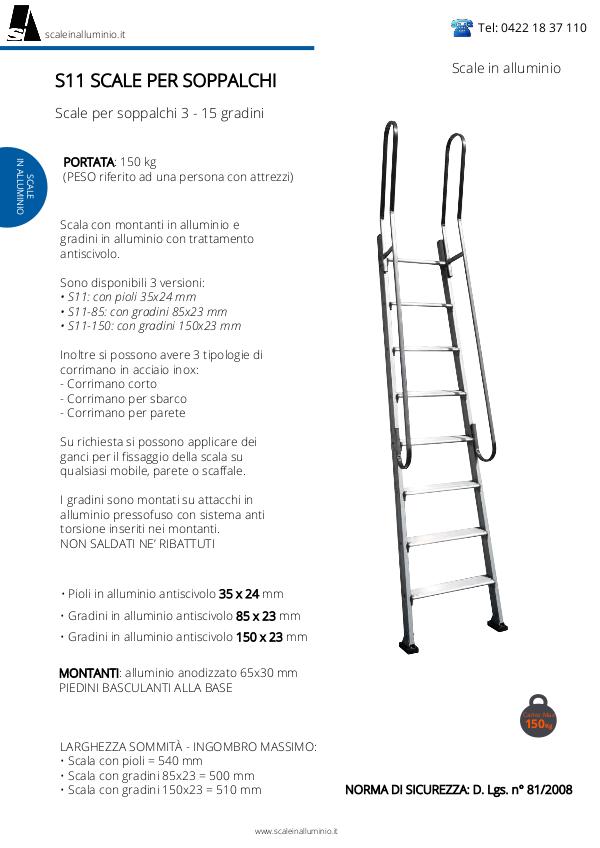 Scale per soppalchi in alluminio