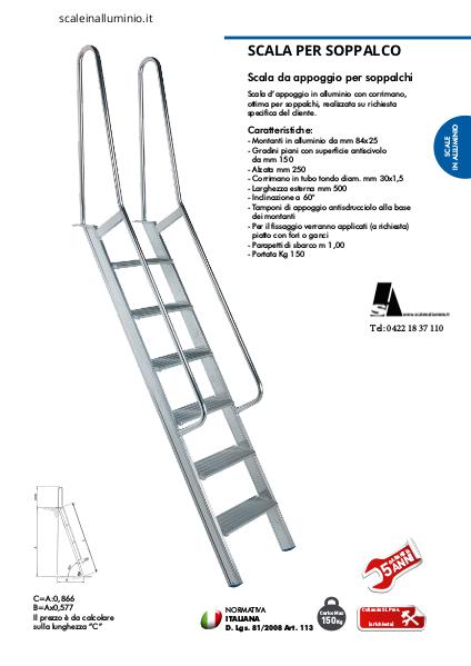 Scale in alluminio Scale per soppalchi