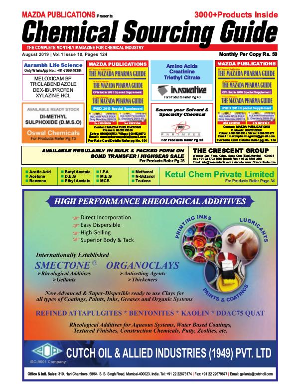 Chemicals Sourcing Guide CSG August 2019