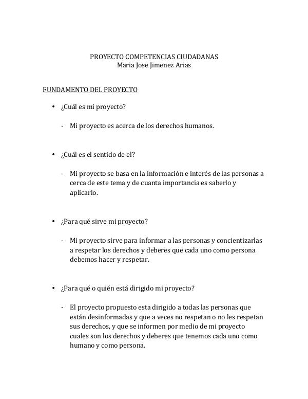 Proyecto competencias ciudadanas ciudadana