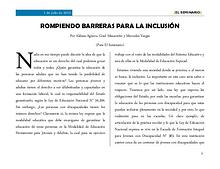 ROMPIENDO BARRERAS PARA LA INCLUSIÓN