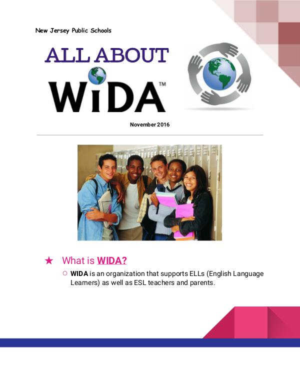 WIDA What is WIDA?