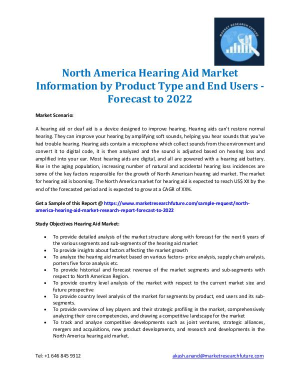 North America Hearing Aid Market 2016-2022