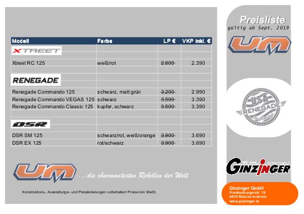 United Motors Preisliste