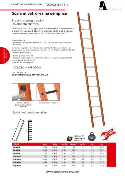 Scale in vetroresina semplici