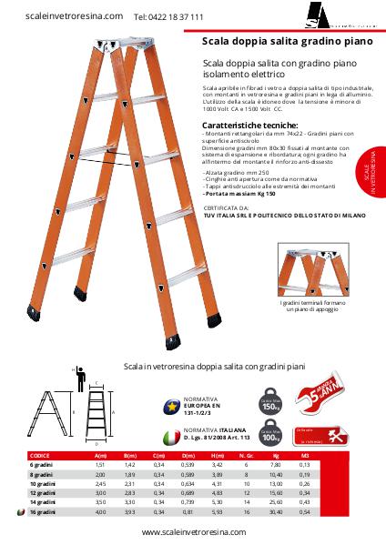 Scale in vetroresina semplici Scale in vetroresina a doppia salita