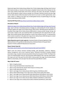 Chronic Kidney Disease Drugs Market : Epidemiology Global Trends 2023