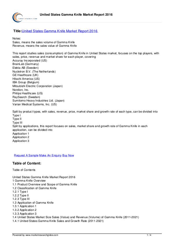 Europe Tire Market Report 2016 Learn Details Of Gamma Knife Market Report 2016