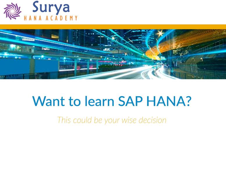 LEARN SAP BW/4HANA 1