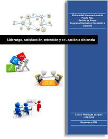 Liderazgo, satisfacción, retención y educación a distancia