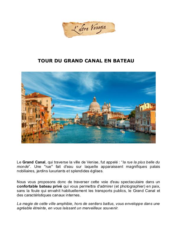 Tour du Grand Canal en bateau