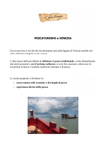 Venezia Altrimenti Pescaturismo a Venezia