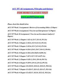 ACC 557 TUTOR Learn by Doing/acc557tutor.com