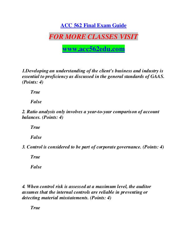 ACC 562 EDU Learn by Doing/acc562edu.com ACC 562 EDU Learn by Doing/acc562edu.com