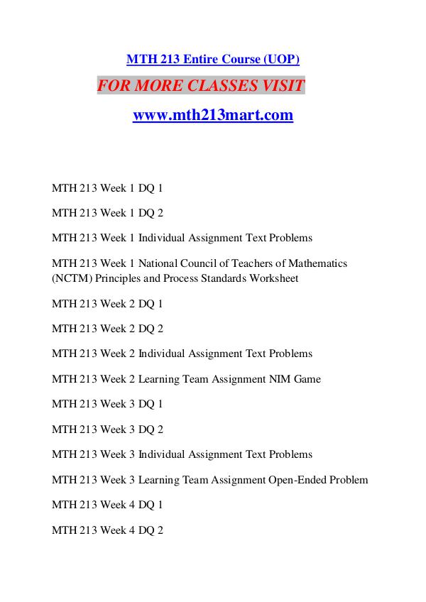 MTH 213 MART Possible Is Everything/mth213mart.com MTH 213 MART Possible Is Everything/mth213mart.com