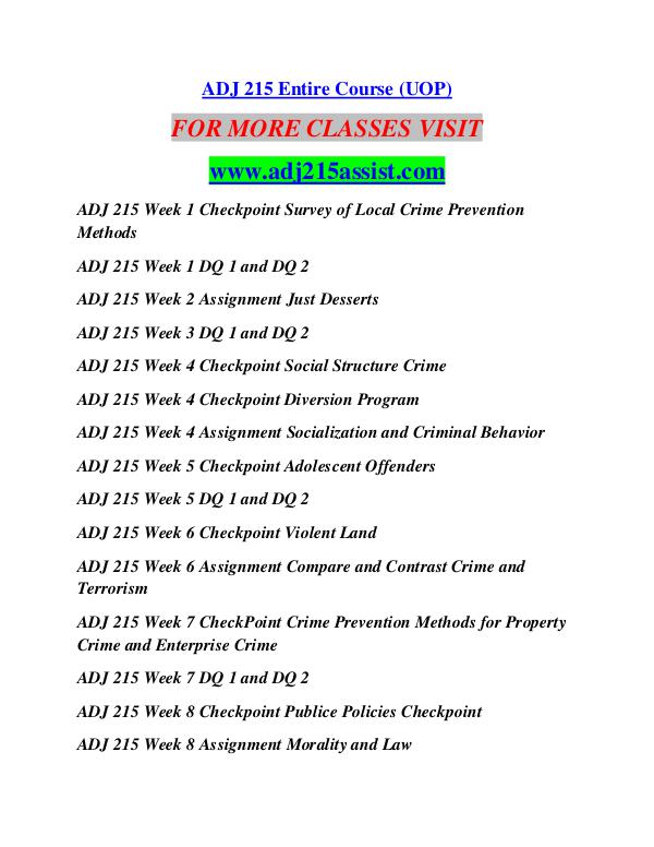 ADJ 215 ASSIST Learn by Doing/adj215assist.com ADJ 215 ASSIST Learn by Doing/adj215assist.com