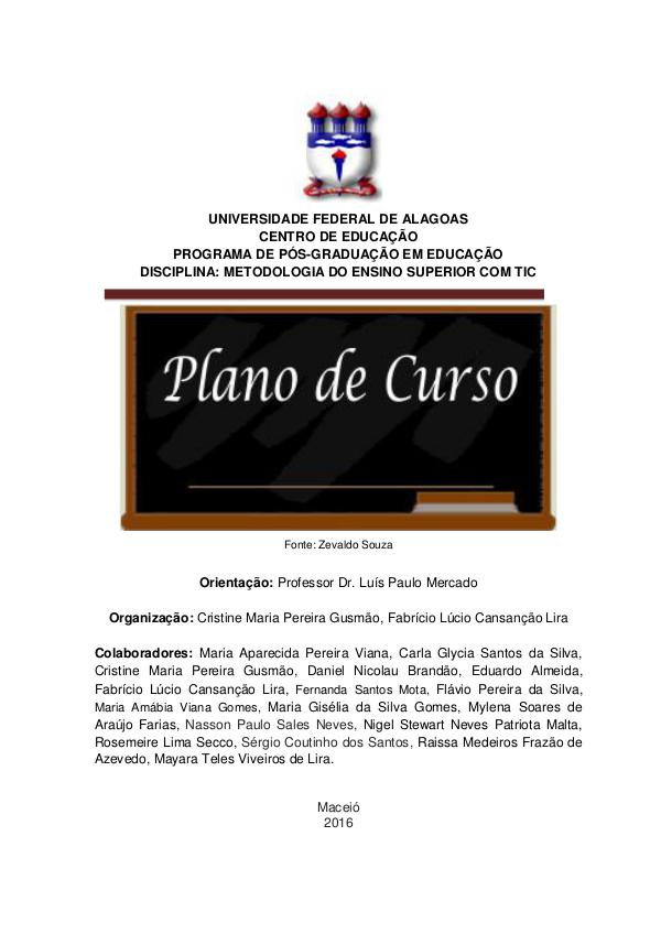 PLANOS Planos de cursos.