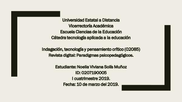 Cuadro comparativo Paradigmas Psicoeducativos Revista Indagación