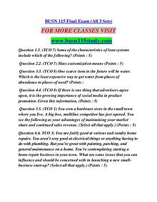 BUSN 115 STUDY Career Path Begins/busn115study.com