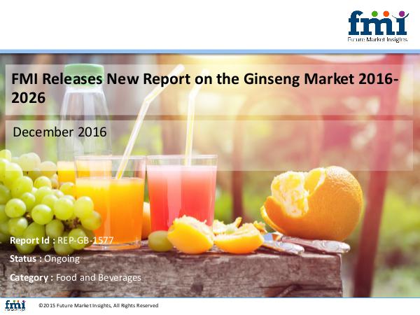 Ginseng Market Growth and Forecast 2016-2026