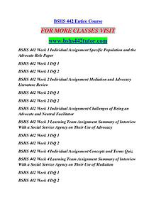 BSHS 442 TUTOR Career Path Begins/bshs442tutor.com