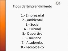 TIPOS DE EMPRENDIMIENTO