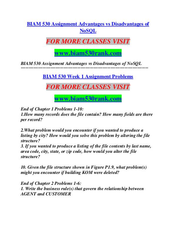 BIAM 530 RANK Learn by Doing/biam530rank.com BIAM 530 RANK Learn by Doing/biam530rank.com