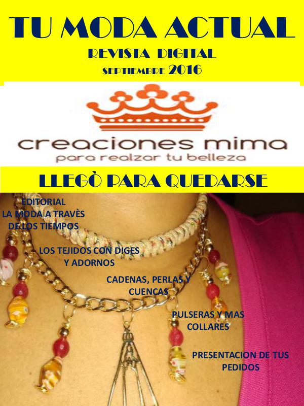 TU MODA ACTUAL. CREACIONES MIMA 1