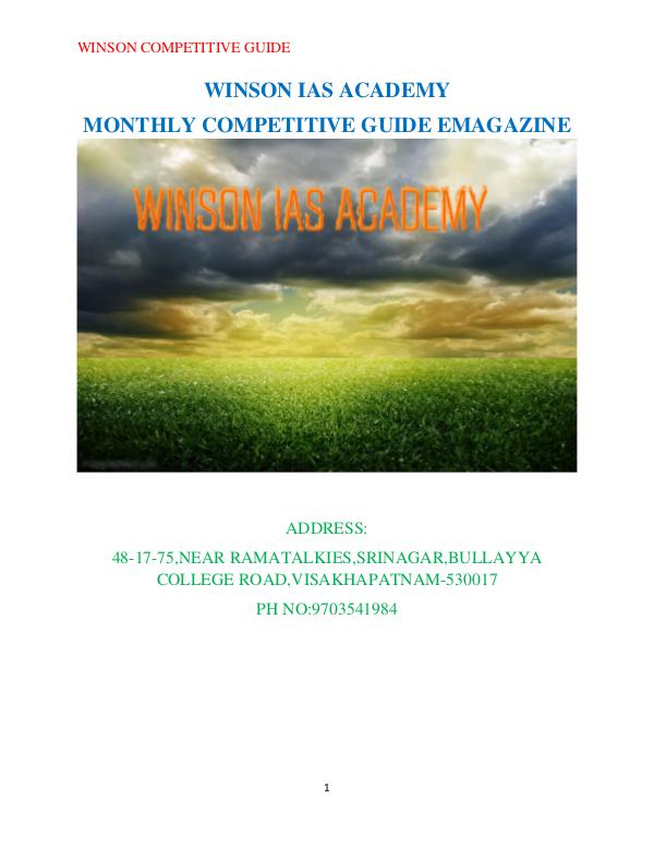 WINSON COMPETITIVE GUIDE OCT2016