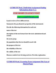 CCMH 535 RANK Learn by Doing/ccmh535rank.com