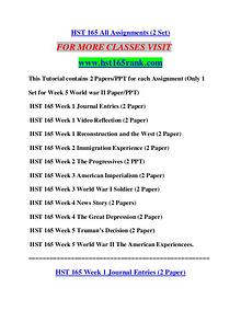 HST 165 RANK Learn by Doing/hst165rank.com