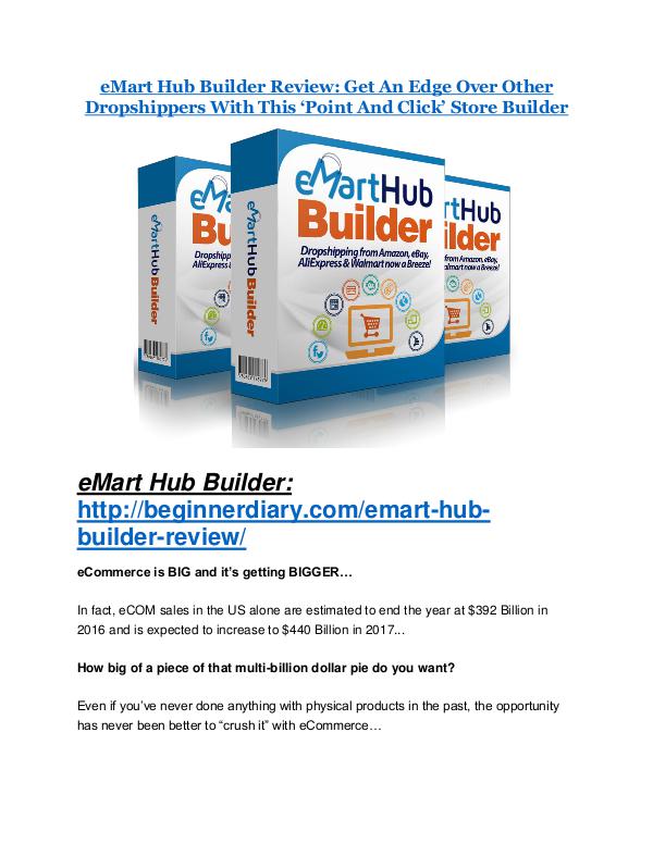 eMart Hub Builder review and sneak peek demo