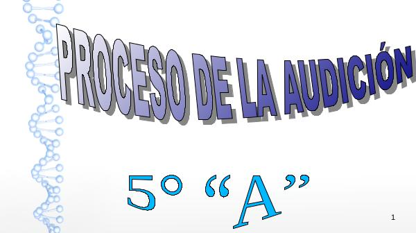 Proceso de la audición 5°grado A y B Proceso de la audición A y B