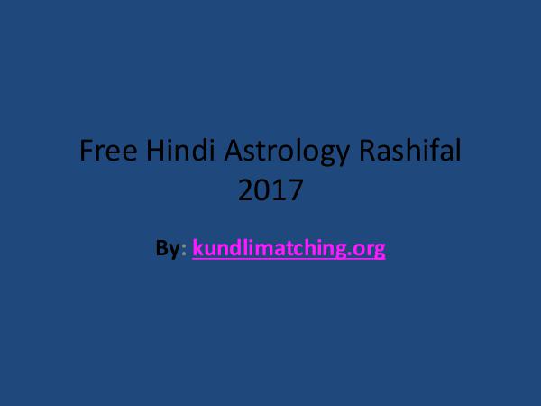 Astrology horoscope Free Hindi Astrology Rashifal 2017