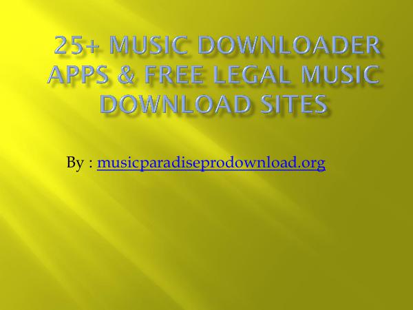 Music Downloader Apps  and Free Legal Music Downlo