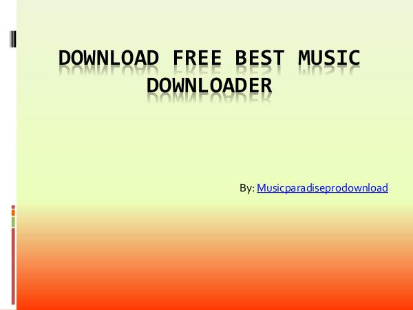 Download Free Best Music Downloader