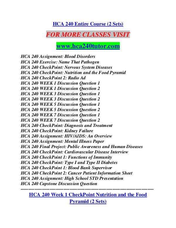 HCA 240 TUTOR Career Path Begins/hca240tutor.com HCA 240 TUTOR Career Path Begins/hca240tutor.com